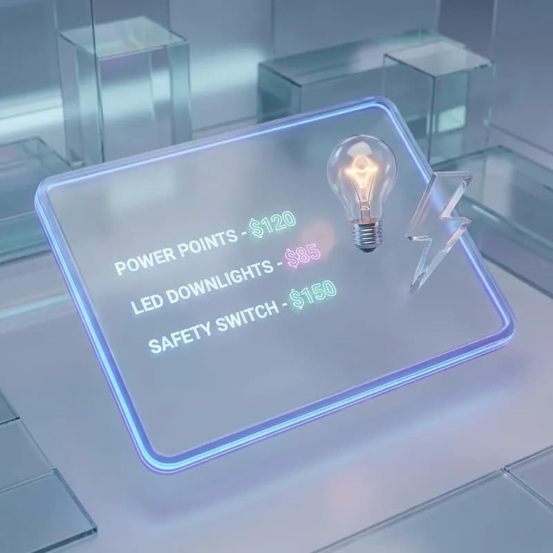 Abstract representation of electrical quoting