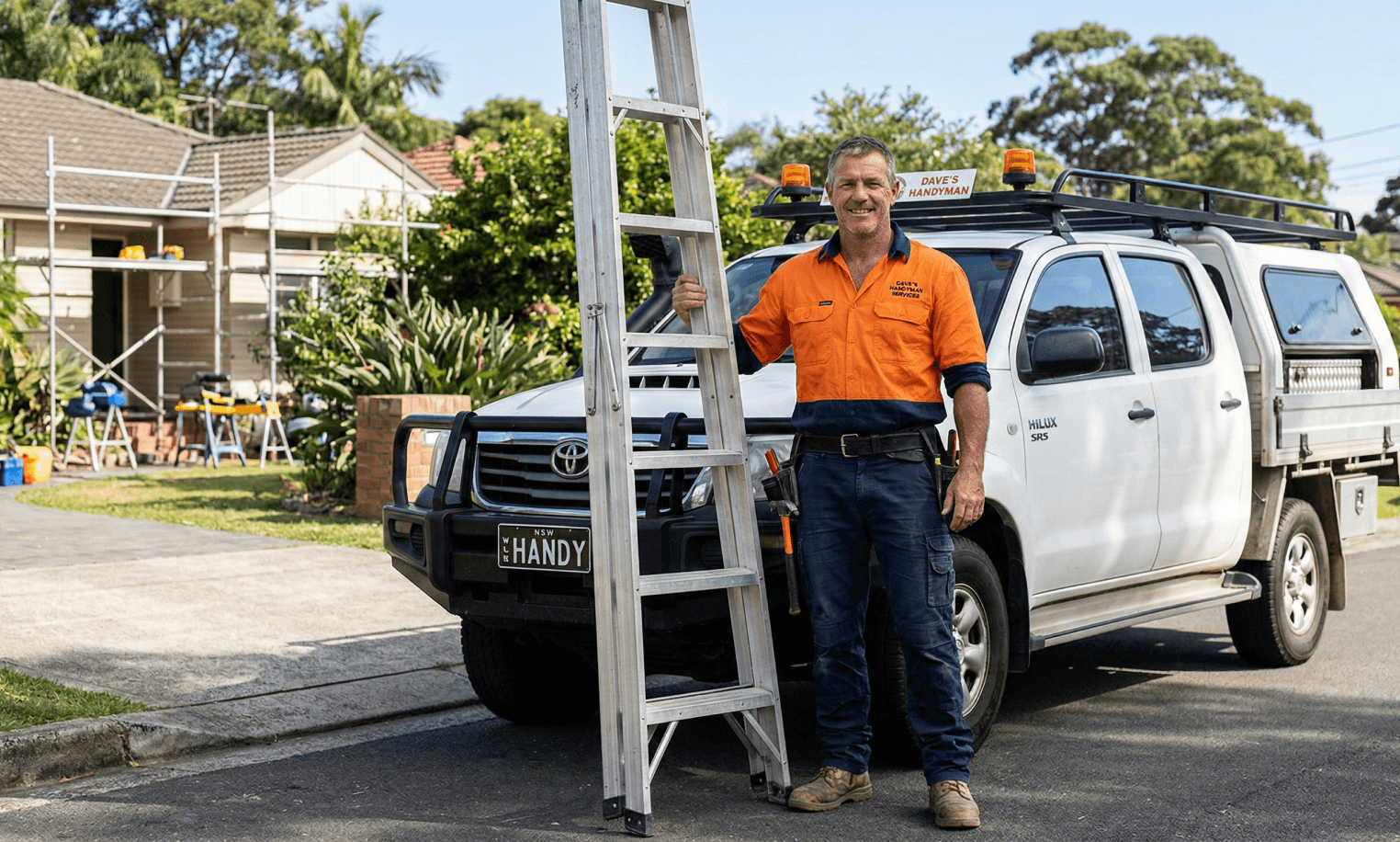 Handyman repairing a backyard gate latch