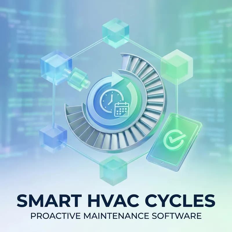 Abstract representation of recurring HVAC maintenance schedules