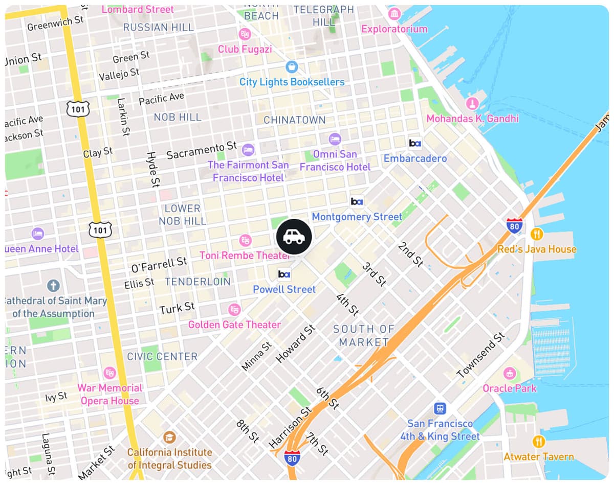 Real-Time Map step - Live GPS tracking map view