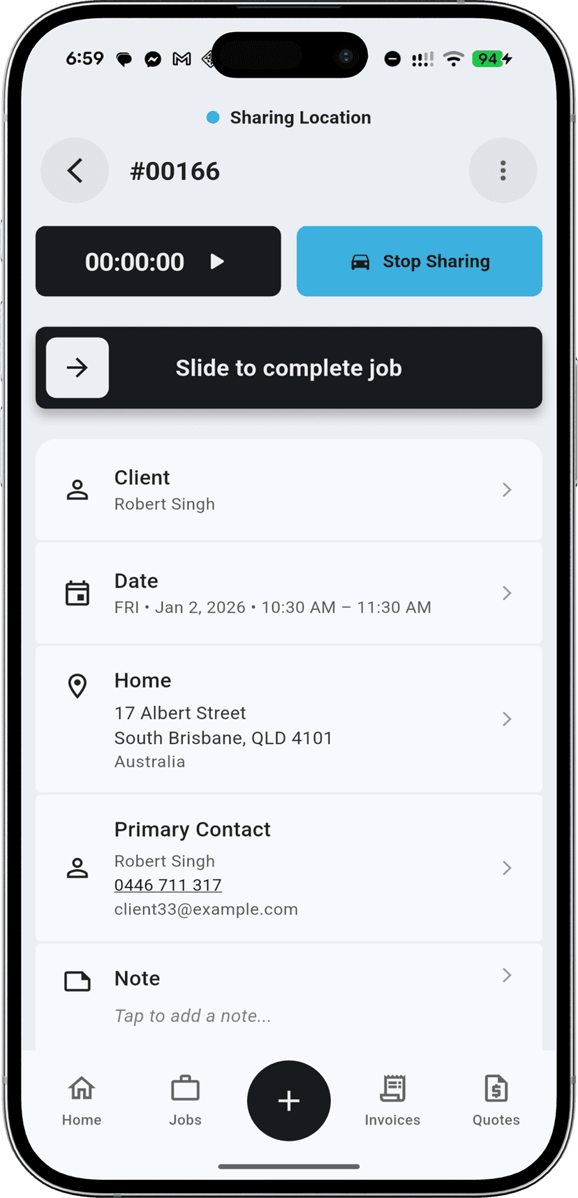 Seamless Arrival step - Arrival confirmation screen