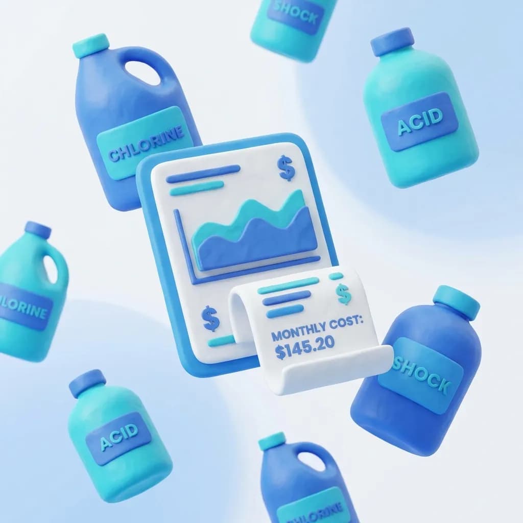 Abstract representation of chemical tracking and expenses