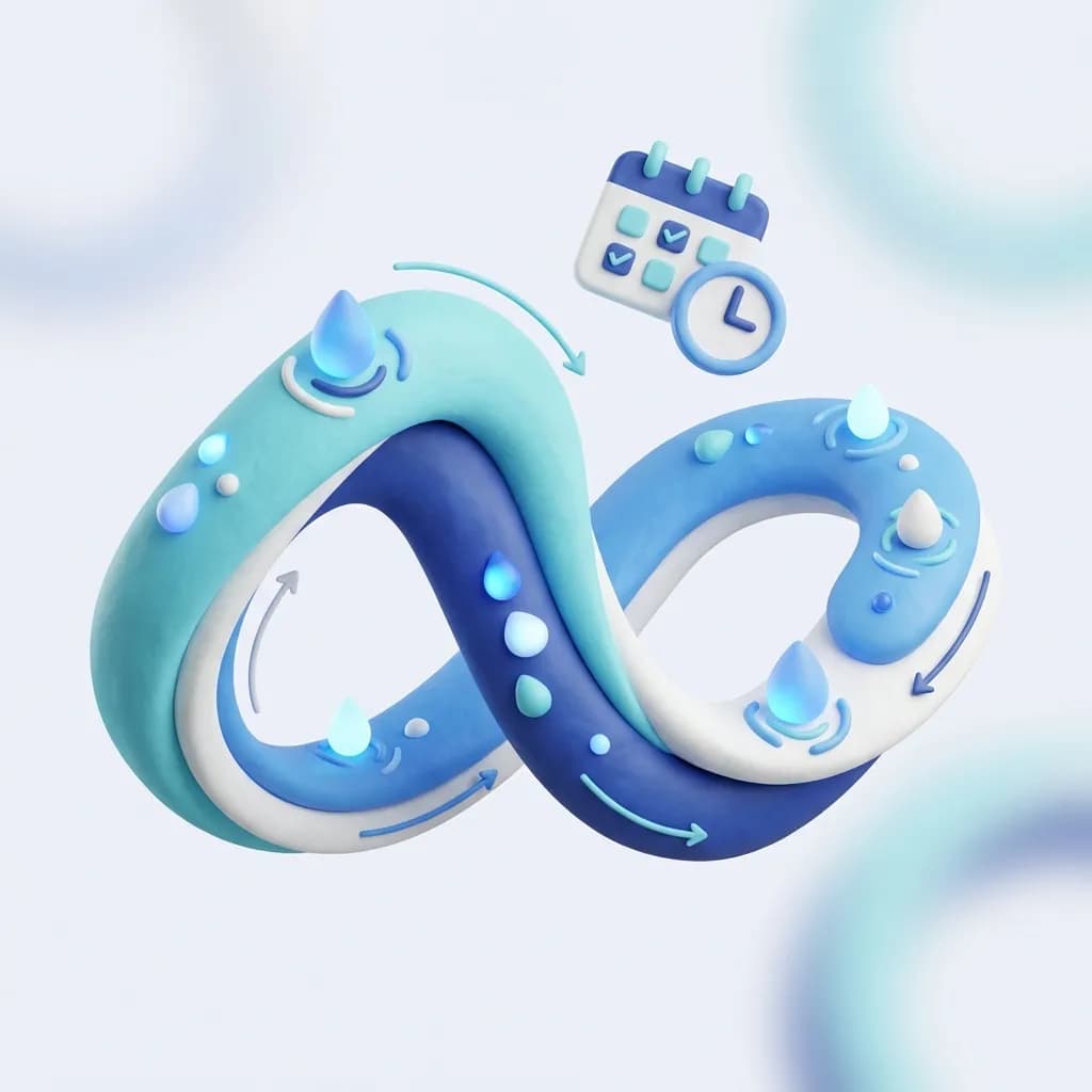 Abstract representation of recurring pool routes