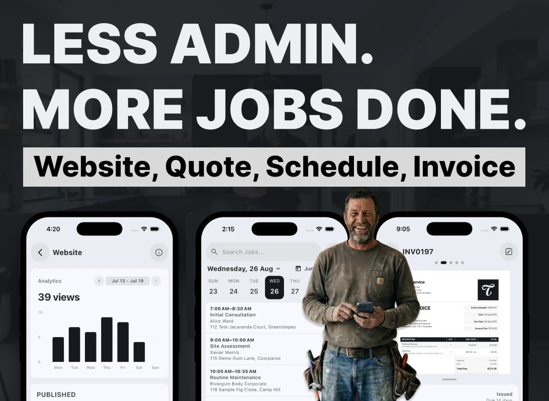 TREVY feature preview for service business admin