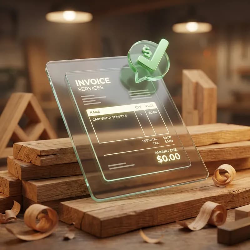 Abstract representation of carpentry invoices