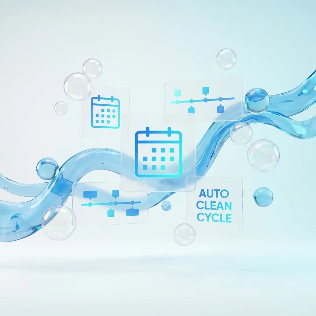 Abstract representation of recurring cleaning schedule automation