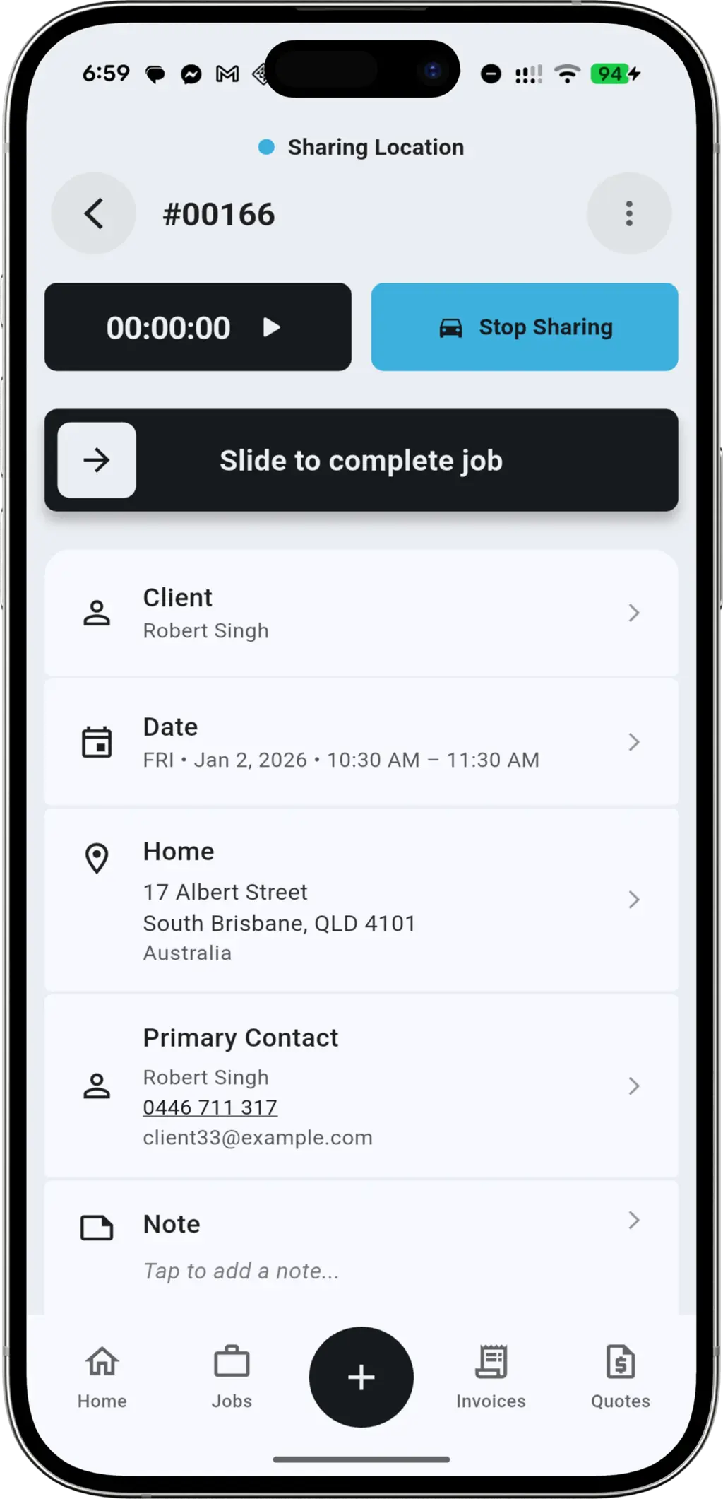 Seamless Arrival step - Arrival confirmation screen