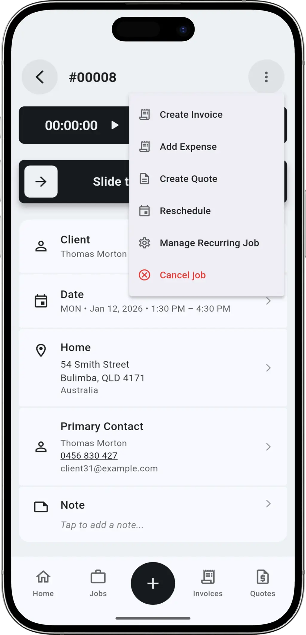 Recurring Jobs step - Setting up a repeating cleaning schedule