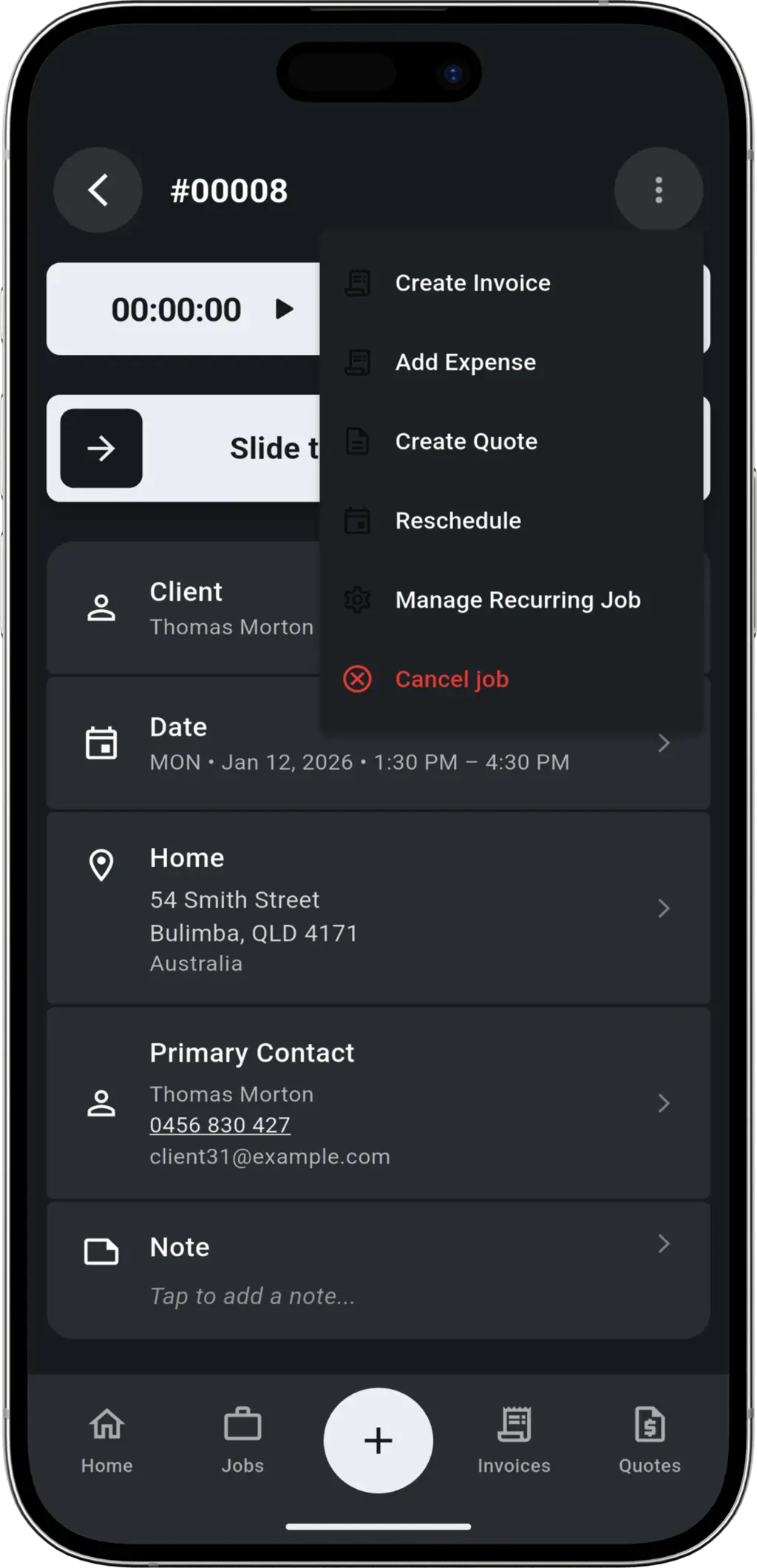 Recurring Jobs step - Setting up a repeating cleaning schedule
